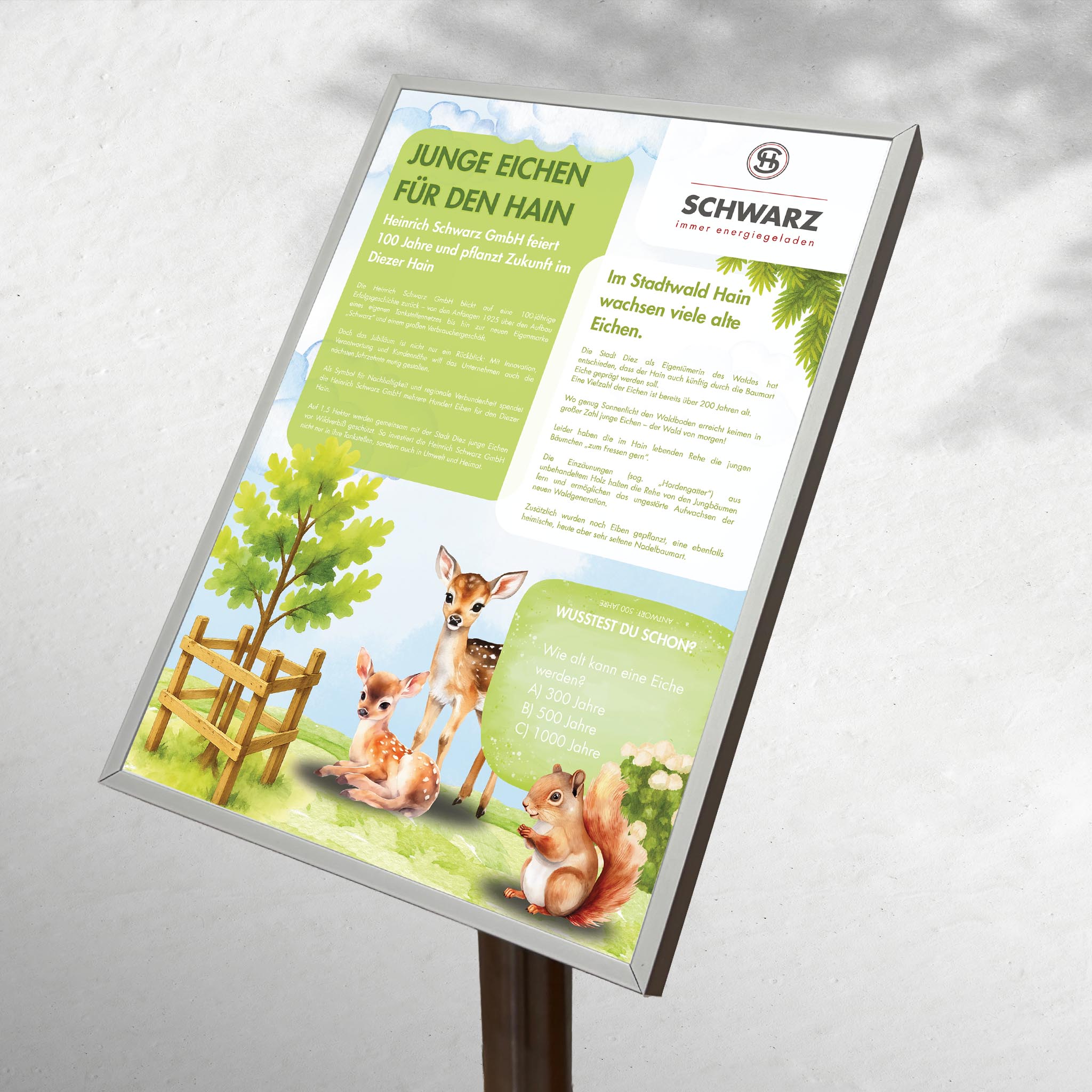 Pultaufsteller Edelstahl mit Wechselrahmen